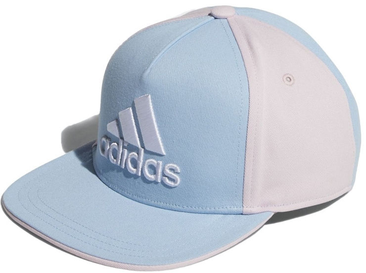 כובע עם מצחיה תכלת/לבן רקום adidas
