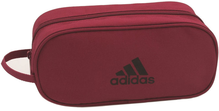קלמר Adidas שני תאים - בורדו/לוגו שחור