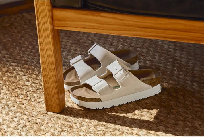 Birkenstock Arizona PAP Flex Platform Eggshell 1029127 סנדלים