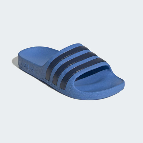 אדידס נעלי נוער כפכף פסים שחורים בצבע כחול (ADILETTE AQUA K)