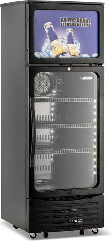 מקרר ויטרינה מקפיא עליון מאסימו VTRFR-420