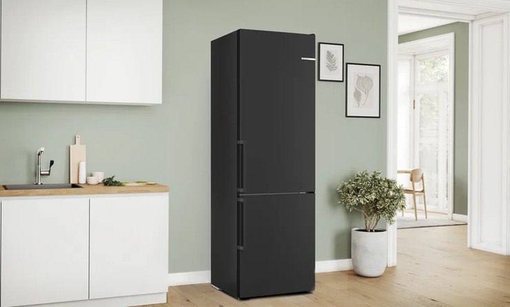 מקרר מקפיא תחתון בוש דגם BOSCH KGN49VXCT נירוסטה שחורה