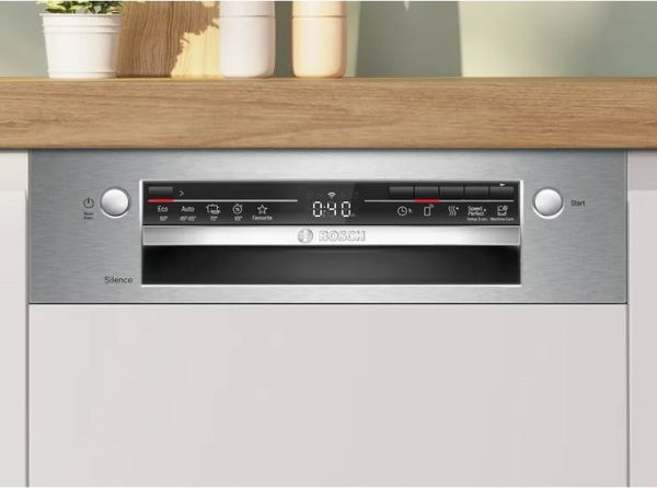 מדיח כלים צר חצי אינטגרלי 10 מע' Bosch SPI2HKS42E Serie 2 דמוי נירו' |