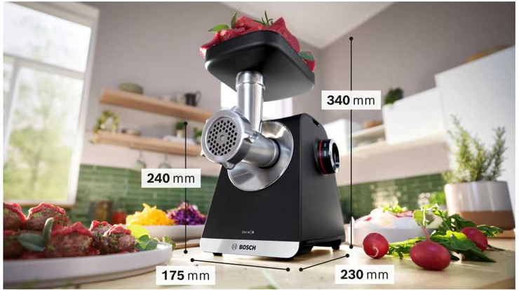 מטחנת בשר 2100 וואט Bosch MFWS641B MultiPower