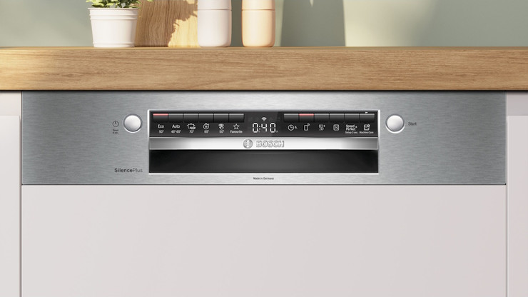 מדיח כלים רחב חצי אינטגרלי - 60 ס"מ BOSCH בוש Serie 4 SMI4HAS07E תוצרת גרמניה