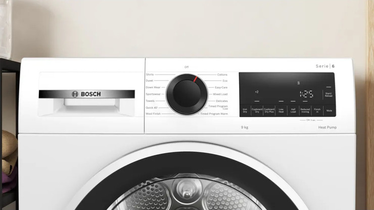 מייבש כביסה כולל משאבת חום - 9 ק"ג Bosch בוש Serie 6 WQG2328IL