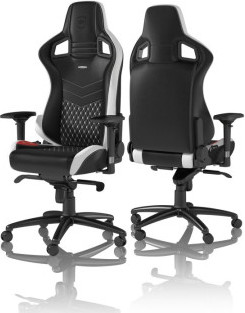 כיסא גיימינג NOBLECHAIRS EPIC REAL LEATHER BLACK/WHITE/RED עור אמיתי