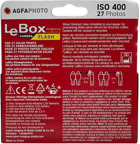 מצלמת פילם חד פעמית Le Box