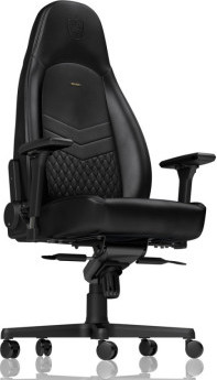 כיסא גיימינג NOBLECHAIRS ICON REAL LEATHER BLACK עור אמיתי