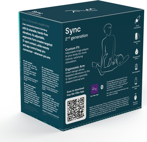 ויברטור זוגי 10 מצבי רטט נשלט באפליקציה ושלט SYNC2