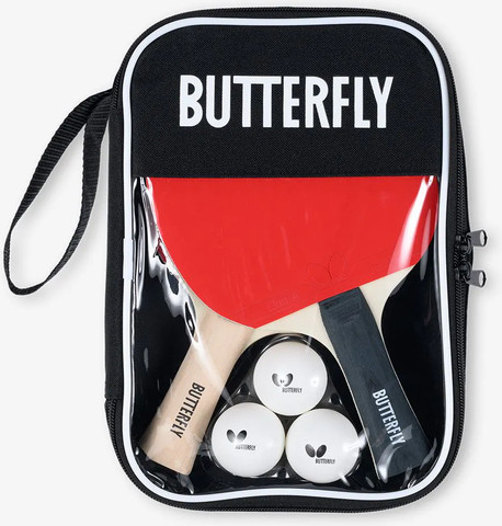 מארז 2 מחבטים ו-3 כדורים טנ״ש בטרפליי  Butterfly Racket Set Easy