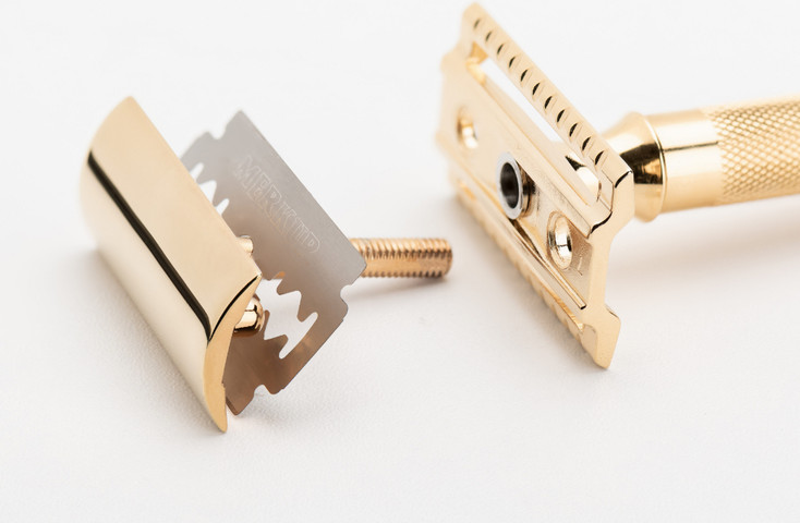 מכשיר גילוח זהב ידית קצרה MERKUR 34G |  Double Edge