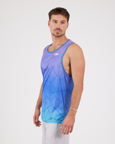 VN Racer Tank - גופיית ריצה לגבר בצבע סגול רשת - סגול