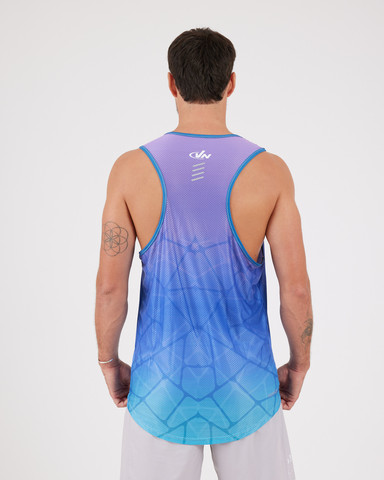 VN Racer Tank - גופיית ריצה לגבר בצבע סגול רשת - סגול