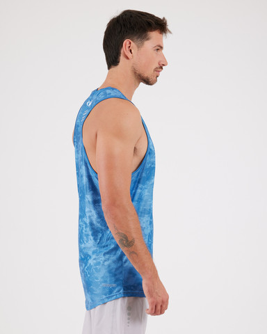 VN Racer Tank - גופיית ריצה לגבר בצבע הסוואה כחול - כחול