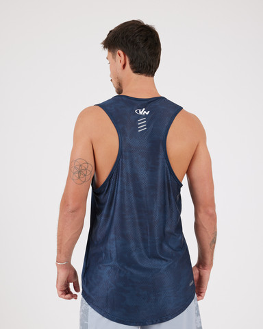 VN Racer Tank - גופיית ריצה לגבר בצבע הסוואה נייבי - כחול נייבי