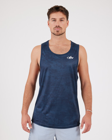 VN Racer Tank - גופיית ריצה לגבר בצבע הסוואה נייבי - כחול נייבי