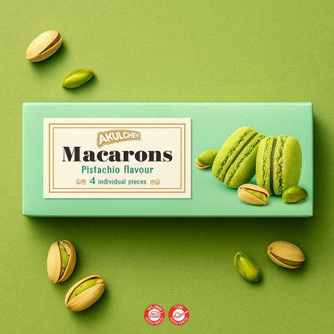 Macarons pistachio עוגיות מקרון בטעם פיסטוק