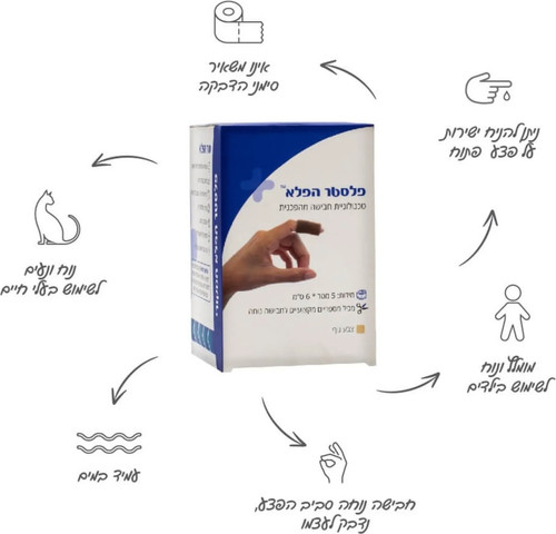 תחבושת אלסטית מתלכדת. Self-Adherent / Cohesive Bandage - Skin Color