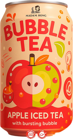 Bubble Tea Apple תה מוגז בטעם תפוח
