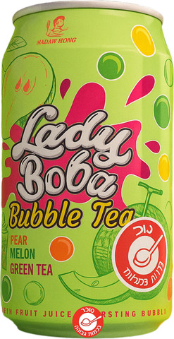 Bubble Tea Green משקה תה ירוק עם מלון ואגס