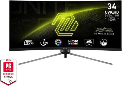 מסך מחשב גיימינג קעור 34'' MSI אם אס איי דגם MAG 345CQR