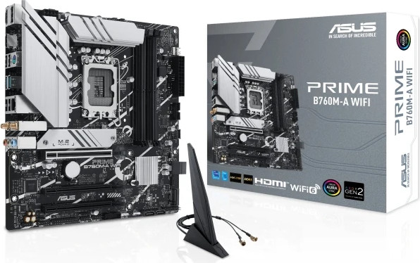 לוח אם ASUS PRIME B760M-A WIFI Intel B760 LGA 1700 micro ATX
