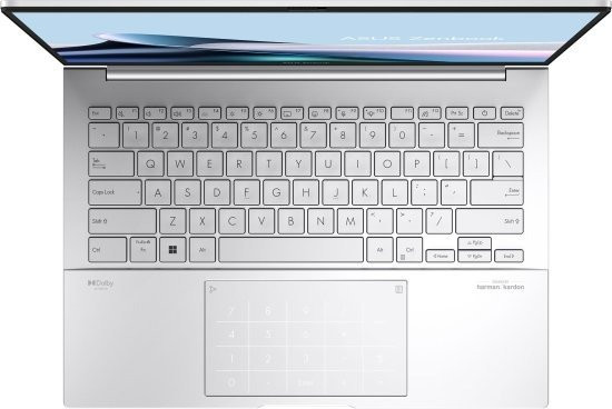 מחשב נייד מסך מגע Asus Zenbook 14 OLED 14'' 3K 120Hz Intel Core Ultra 7 255H 32GB 1TB SSD Windows 11 Pro Foggy Silver