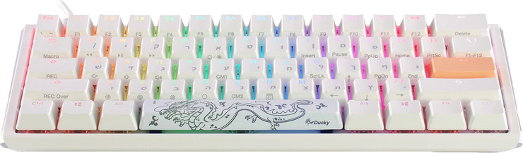 מקלדת מכנית Ducky One 3 Mini Pure White עם מתגי Cherry Red Switch