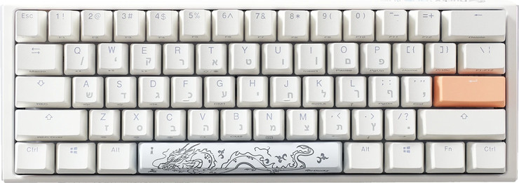 מקלדת מכנית Ducky One 3 Mini Pure White עם מתגי Cherry Red Switch