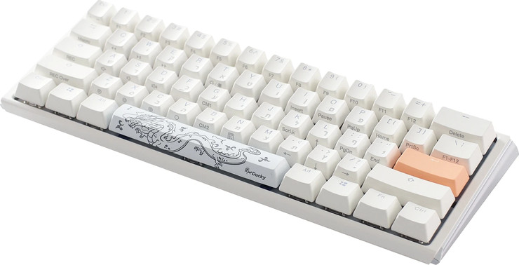 מקלדת מכנית Ducky One 3 Mini Pure White עם מתגי Cherry Red Switch