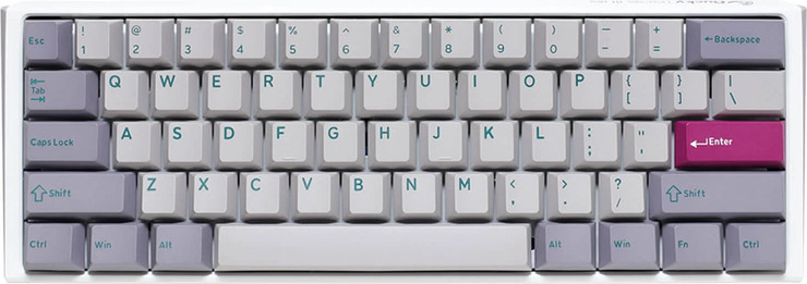 מקלדת מכנית Ducky One 3 Mini Mist Grey עם מתגי Cherry Speed Silver Switch