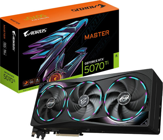 כרטיס מסך Gigabyte AORUS GeForce RTX 5070 Ti MASTER 16G