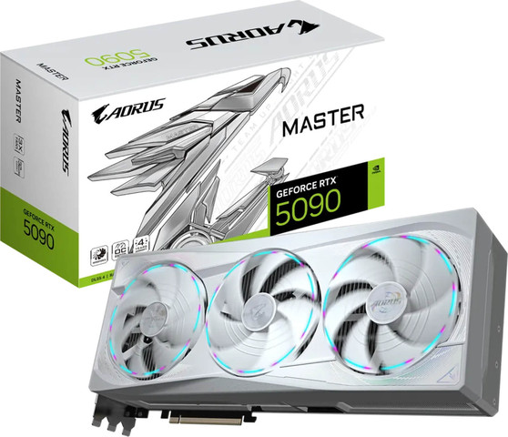 כרטיס מסך Gigabyte RTX 5090 AORUS MASTER ICE 32G | מהדורה לבנה