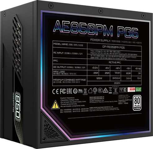 ספק כוח Gigabyte ELITE P850W 850W 80 Plus Platinum