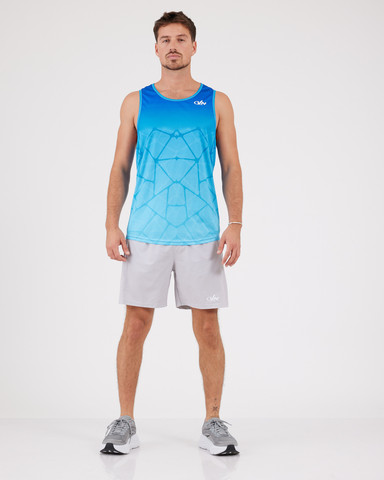 VN Racer Tank - גופיית ריצה לגבר בצבע כחול רשת - כחול