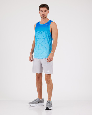 VN Racer Tank - גופיית ריצה לגבר בצבע כחול רשת - כחול
