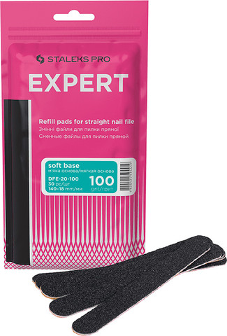 מדבקות פצירה רכות לבסיס ישר סטאלקס 30 יח Refill Pads for Straight Nail File DFE-20-100