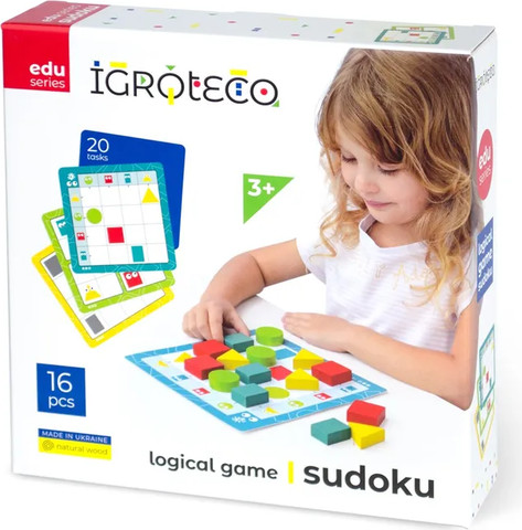מאצ' אפ- סודוקו צורות וצבעים מעץ - Igroteco