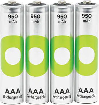 4 סוללות AAA נטענות 950mAh תוצרת GP Recyko