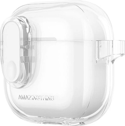 AMAZINGTHING Minimal Click Case AirPods 4 Clear - מגן מינימליסטי לאיירפודס 4 שקוף