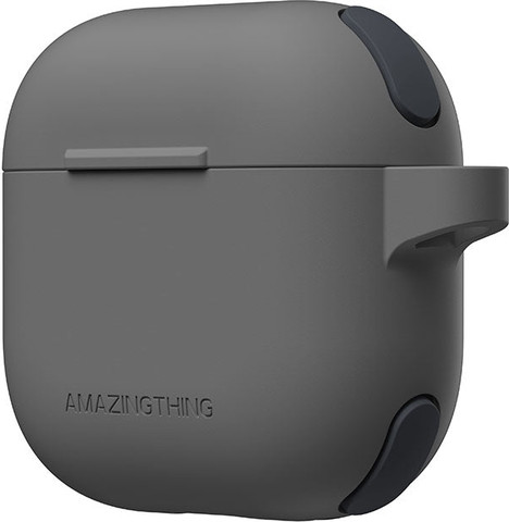 AMAZINGTHING Omni GripClip Case AirPods 4 Black - מגן עם קליפס אחיזה לאיירפודס 4 שחור