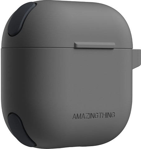 AMAZINGTHING Omni GripClip Case AirPods 4 Black - מגן עם קליפס אחיזה לאיירפודס 4 שחור