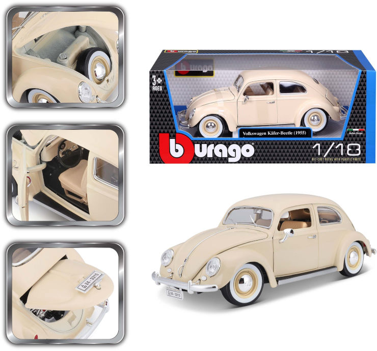 מכוניות דגמים Diecast 1:18 - פולקסוואגן KAFER BEETLE (1955)