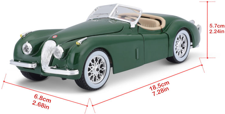 מכוניות דגמים Diecast 1:24 - יגואר XK 120 Roadster (1951)