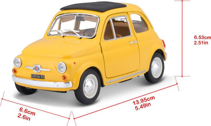 מכוניות דגמים Diecast 1:24 -  פיאט 500F