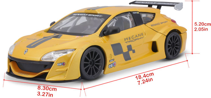 מכוניות דגמים Diecast 1:24 -  רנו מגאן Trophy