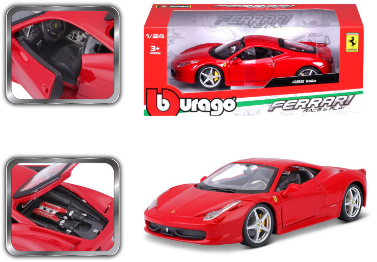 מכוניות דגמים Diecast 1:24 - פרארי 458 ITALIA