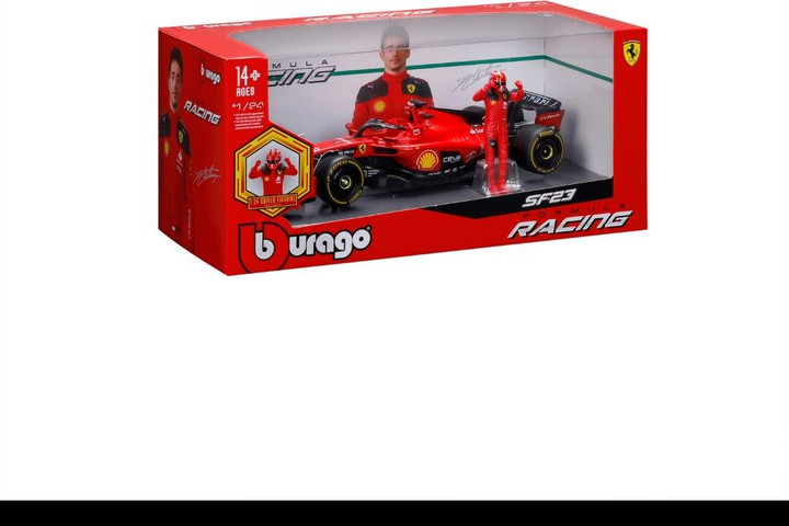 BURAGO מכונית דגמים 1:24 פרארי פורמולה 1+ נהג SF-23 #16 Charles Leclerc