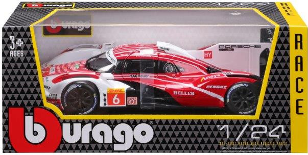 BURAGO מכונית דגמים 1:24 RACE פורשה 963 (2024)